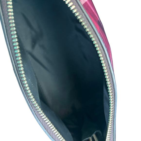 Kate Spade New York | Staci Plaid Small Cosmetic Case | Bright Rose, Red & Black - Picture 9 of 12